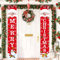 FMKLDENA Banner de Navidad, Navidad Puertas Banners, Banners Navideños Feliz, Banner De Decoración Navideña, para la Decoración Interior y Exterior del Patio de Jardín en la Puerta Principal