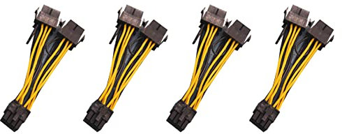 IGUATU 4 x 8 Pin auf Dual 8 Pin (6 + 2) GPU-Stromversorgung für K80 M40 M60 P40 P100