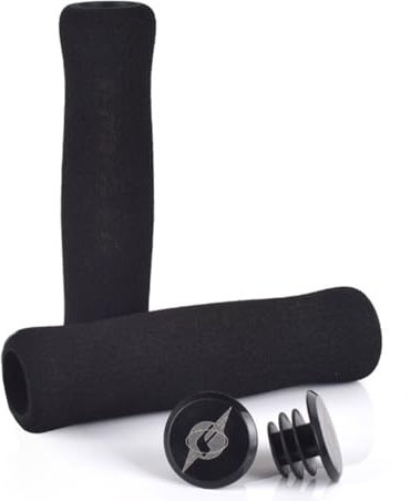 Rhys 2 Stück Kinderfahrrad-Griffe Kinder Fahrradzubehör Fahrradgriffe Rutschfester Weichem für Roller,Dreirad,Kinder Laufrad,Kinderfahrrad(Schwarz