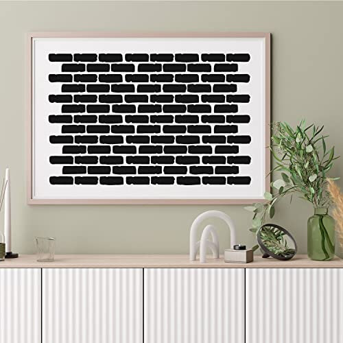 Schablone im Steinwand Muster Größe: 50 x 70 cm v15 Design