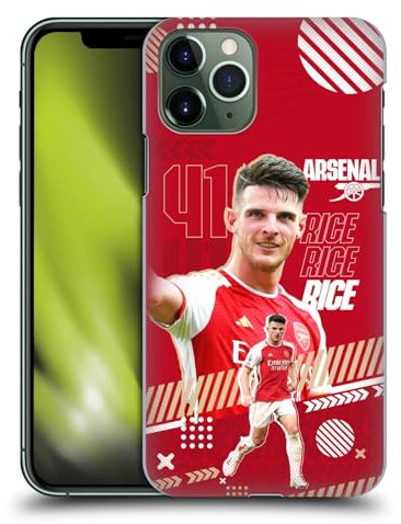 Head Case Designs Officially Licensed Arsenal FC Declan Rice 2023/24 First Team Hard Back Case Compatible With Apple iPhone 11 Pro