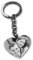 Porte-clés coeur avec photo gravé | Cadeau Saint Valentin personnalisé | Médaille et porte-clés en acier | Photogravure et gravure au dos, acier, M