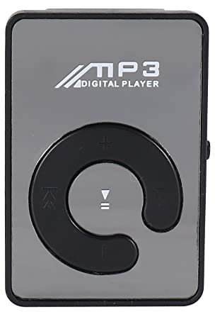 Fivetwofive Mirror Clip USB Digital MP3 Support for Music Player 8 GB SD TF Black
