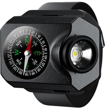 Lampe de poche à lumière de poignet | Boussole de montre de chargement | Regarder la lampe de poche | Boussole de montres-bracelets à chargement USB, torches rechargeables adaptées à la course en plei