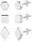 Silber 925 Ohrringe Kleine Ohrstecker Set Damen, Kleine Geometrische Ohrstecker Hypoallergen Quadratische Ohrstecker Kleine Sechseckiges Ohrstecker Statement Flaches Ohrringe für Mehreren Piercings