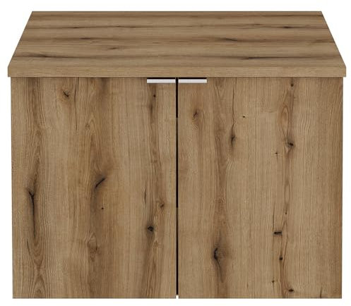 Lomadox Badezimmer Waschtisch 80cm, Eiche, geringe Tiefe (40cm)