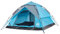 vidaXL Kuppel Campingzelt 4 Personen, Kuppelzelt mit Quick-Release-System, Wurfzelt mit Netzwände Überzelt, Zelt, Blau 190T Polyester