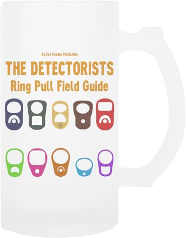 TAMBOOTEE Detectorists Ring Pull Field Trinkbecher Aus Glas Mit Bierkrug Und Henkel