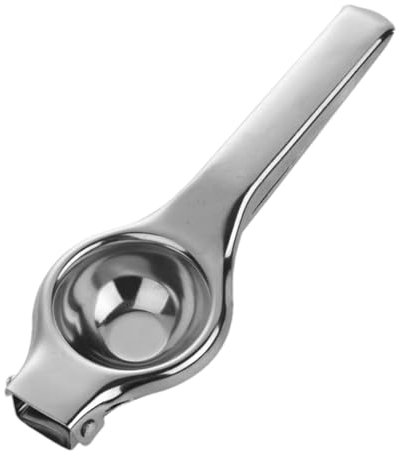Exprimidor de mano de metal – Exprimidor de cítricos de acero inoxidable con prensa manual – Exprimidor de mano – Exprimidor de cítricos de acero inoxidable, mango antideslizante