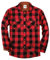 TARAINYA Chemise Flanelle Homme A Carreaux Manches Longues Regular Fit avec Poche Rouge Noir XL