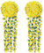 Zythrem 2Pcs Artificial Wisteria Flowers Hanging Basket Garden Flowers Wall Plants Wisteria Silk Faux Yellow Garland Spring Summer Flower for Wedding, Party, Hotel, Home, Garden, Balcony