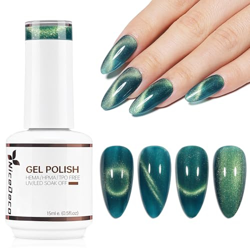 Nicedeco Cat Eye Gel Nail Polish, 15ML UV/LED Soak-Off Gel Polish Nail Art Manicure Pedicure, Salon & Home Use - Long Lasting & Easy to Apply 313