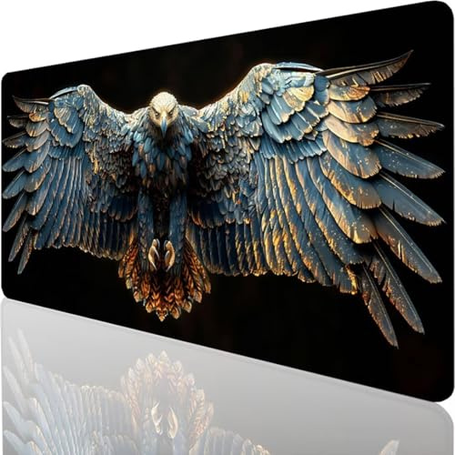 Tapis de Souris de Jeu Grand Tapis de Bureau,900x400x3mm, Tapis de Souris Lavable, Tapis de Bureau pour Ordinateur Portable, Tapis de Souris avec Base en Caoutchouc Antidérapante noir animal D-3