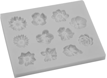Pequeñas formas de de flores, pequeñas formas de flor de ciruelo | Moldes de liberación rápida para caramelos, fondant de silicona de flores | Molde de silicona antiadherente duradero para
