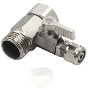 HDWMOJZT Adaptateur de Robinet de Filtre à Eau RO à Bille de 1/2'' à 3/8'' for Robinet de Robinet en cuivre nickelé