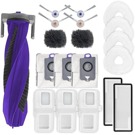 DingGreat Ricambi per NARWAL Freo Z Ultra, Aspirapolvere robot accessori per NARWAL Freo Z Ultra (rullo spazzola/filtro/tergicristallo laterale/moul/sacchetto di polvere/panni sostituibili/battiscopa