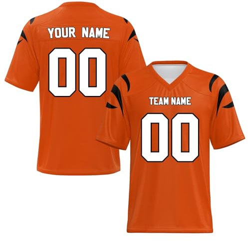 Yunshenla Personalisiert American Football Kostüm Oversize Rugby Trikot Herren Damen Kinder Jugend Custom Jersey Personalized Name Und Number Kindertrikots, Personalisierbar Oder Blanko(#38)