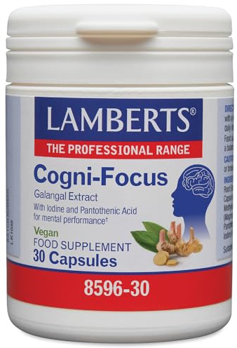 Lamberts Cogni-Focus Capsules – with Bacopa, Ginkgo & Iodine – Brain Function & Mental Performance Support – 30 Capsules