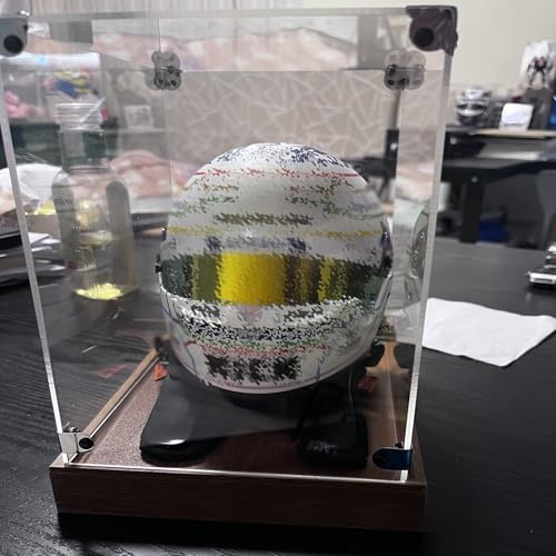 Acryl Vitrine Schaukasten Football-Helm-Ausstellungsbox, transparente Acrylgehäuse für Sammlerstücke/durchsichtige Vitrinen-Kunststoffboxen, Aufbewahrungsbehälter für zu Hause mit dickem(LxWxH 60x60x2