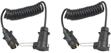 Lot de 2 rallonges de câble de remorquage de remorque pour voiture et van 2 m