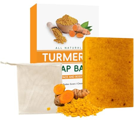 Kojisäure-Seife mit Kurkuma,Antibakterielle feste Naturseife für Gesicht und Körper, Gegen Pigmentflecken und Aknenarben,Turmeric Kojic Acid Soap Original,Kernseife Natur für Pigmentflecken Entferner