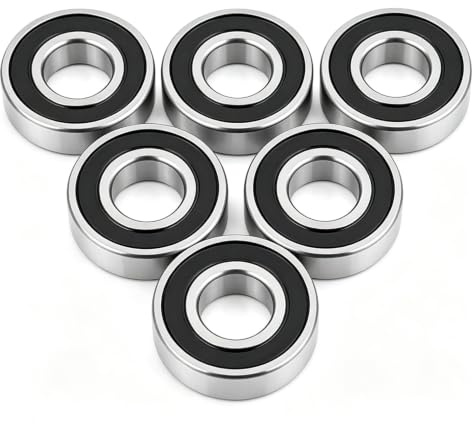 Ruytx 6pcs 6202-2RS Kugellager 15x35x11mm Lager Rillenkugellager Lagerstahl Doppelte Vorgeschmiert Rollenlager für DIY Drehbänke Motoren 3D-Drucker Fräsmaschinen Motoren und Maschinen