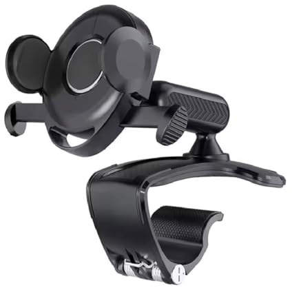 Universal 360° Dashboard Phone Holder, Clip on Phone Holder for Your Car, Car Dashboard Phone Holder, 360 Degree Rotating Car Dashboard Clip Cell Phone Mount, Suitable for 4 to 7 Inch Smartphones