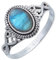 mantraroma Silber Ring Damen 925 Labradorit Edelstein blau ausgefallen verspielt