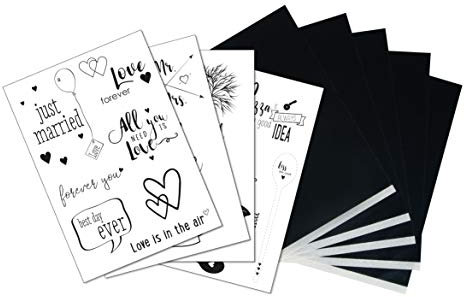 Rayher 67295000 5x DIN A4 Transferpapier mit Vorlagen Love/Kitchen, zum Übertragen von Motiven