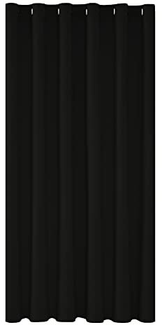 Deconovo Tenda Oscurante per Interni 290 CM Altezza, Termica Isolante con Anelli per Camera da Letto Moderna 1 Pannello, 200x290 CM, Nero