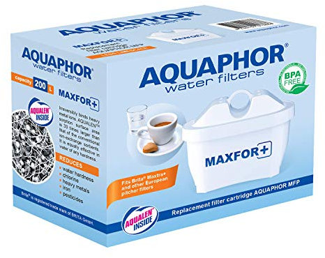 AQUAPHOR Maxfor+ Replacement Filter Cartridge Pack of 1 - Compatible with All Aquaphor Maxfor+ Filter Jugs and Brita Maxtra+. Effectively Reduces Limescale, Chlorine, and Other Impurities.