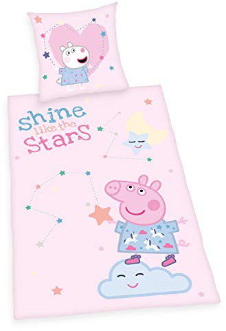 Herding Peppa Pig Bettwäsche-Sets, Cotton, Mehrfarbig, 140 x 200 cm