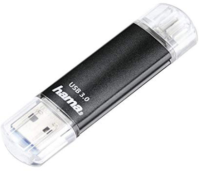 USB-Stick Laeta Twin, USB 3.0, 128GB, 40MB/s, Schwarz