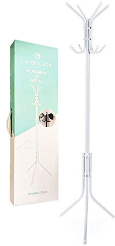 Portemanteau sur pied multifonction en métal très résistant blanc 170 x 48 x 48 cm