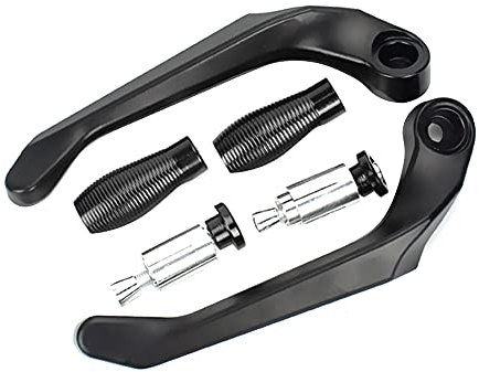 Motorrad Handschützer,MoreChioce Aluminiumlegierung Dirt Bike Guards Handschutz Universal Handschutz Handprotektoren mit Montage Kits für ATV Motorrad Offroad Motocross Fahrrad,Schwarz