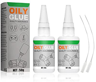 Universal-Sekundenkleber, 50g mit Pipette, Schweißen von hochfesten, Super öligem Kleber, mächtiger Sofortkleber für Harz, Keramik, Metall, Glas (2 Stück)
