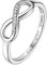 Suplight Unendlichkeit Ringe 925 Sterling Silber Zirkonia Infinity Verlobungsring mit Gravur Solitärring Personalisierter Geschenk Größe 59