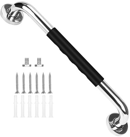 supregear Grab Bars for Bathroom, 50 cm SUS 304 Stainless Steel Non-Slip Bathroom Shower Handle for Elderly Senior Children Pregnant Bathtub Toilet Bedroom, Concealed Screw Wall Mounted