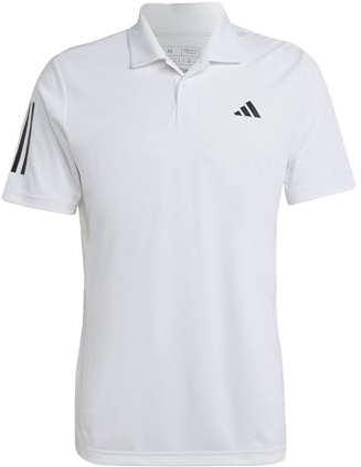 adidas Men's Club 3-Stripes Tennis Polo Shirt, White, S