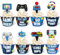 Nuenen 96 Pcs Video Game Cupcake Topper Decoration Gaming Game on Controllers Cupcake Picks Gamepad Cake Decorations for Boys Gamer Birthday Anniversary Party(Blue)