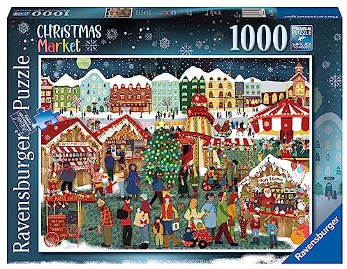 Ravensburger Puzzle 17546 - Weihnachtsmarkt - 1000Teile Puzzle für Erwachsene und Kinder ab 14 Jahren - Weihnachtspuzzle, Puzzle mit weihnachtlichem Motiv