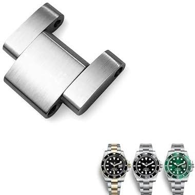 AEMALL Für Rolex Submariner Oysterflex GMT 20 mm Uhrenarmband Armband 904L Edelstahl Glide Faltschließe Uhrenarmband, 20 mm, Achat