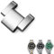 AEMALL Für Rolex Submariner Oysterflex GMT 20 mm Uhrenarmband Armband 904L Edelstahl Glide Faltschließe Uhrenarmband, 20 mm, Achat