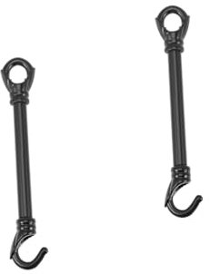 Uonlytech 2 Pezzi Gancio Lampadario Palo Lampada A Sospensione Supporto Asta Di Lampada Soffitto Nero Luce Di Soffitto Supporto In Metallo Asta Con Gancio Asta Dritta Per