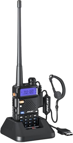 JUCJET UV 5R Walkie Talkies, Two-Way Radio (VHF/UHF) FM Walkie Talkies, High Performance Walkie Talkie for Adventure, Outdoor, Camping (1PCS)