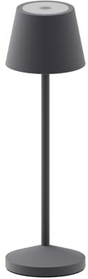 Lumisky EMILY ROCK Tischleuchte, kabellos, LED, warmweiß, dimmbar, Höhe 25 cm, Grau Anthrazit