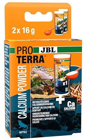 JBL Proterra Calcium Powder 2 x 25ml Mineralien-Ergänzungsfutter alle Reptilien