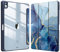 Fintie Custodia Rigida per iPad Air 11 M2 (2024), iPad Air 5a/4a generazione (2022/2020) Tablet da 11 pollici, Cover Posteriore Trasparente e Portapenne, Marmo Oceano
