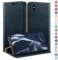 HUOUH for iPhone X/XS 5,8 Wallet case with RFID Blocking PU Leather,Credit Card Holder,Flip Folio Book Phone cases Shockproof Cover Women Men for Apple X/XS case Dark Blue
