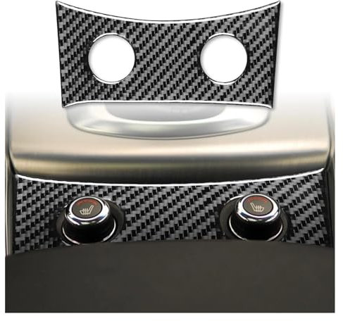 Für Infiniti G37 08-13 G35 07-08 G25 11-12 Q60 14-15 Sitzheizung Bedienfeld Auto Innen Zubehör Aufkleber Carbon Faser Interieur Zubehör Auto Dekoration (Farbe : Black B)